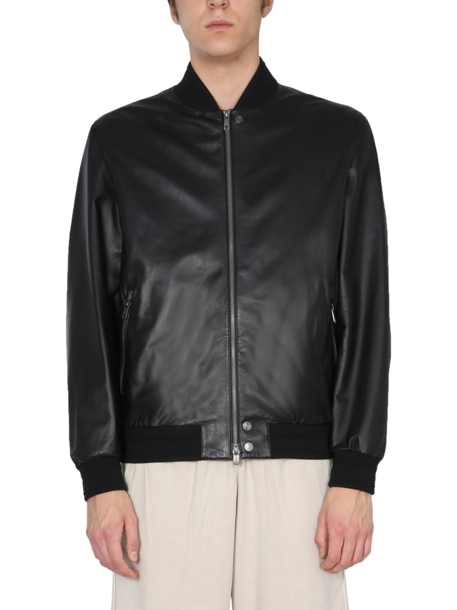 Z zegna deals leather jacket