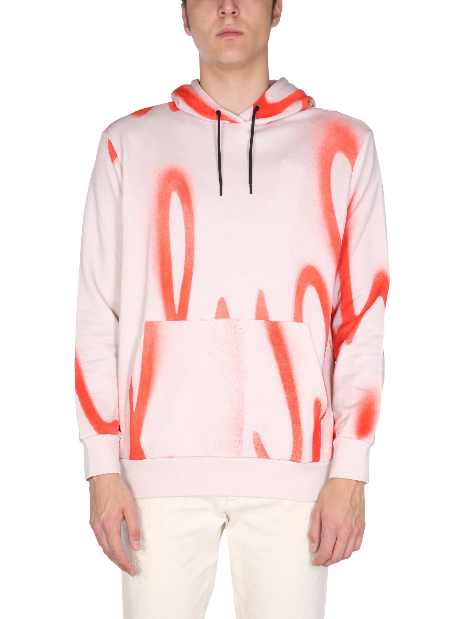 Paul Smith Logo-print Drawstring Hoodie In Orange
