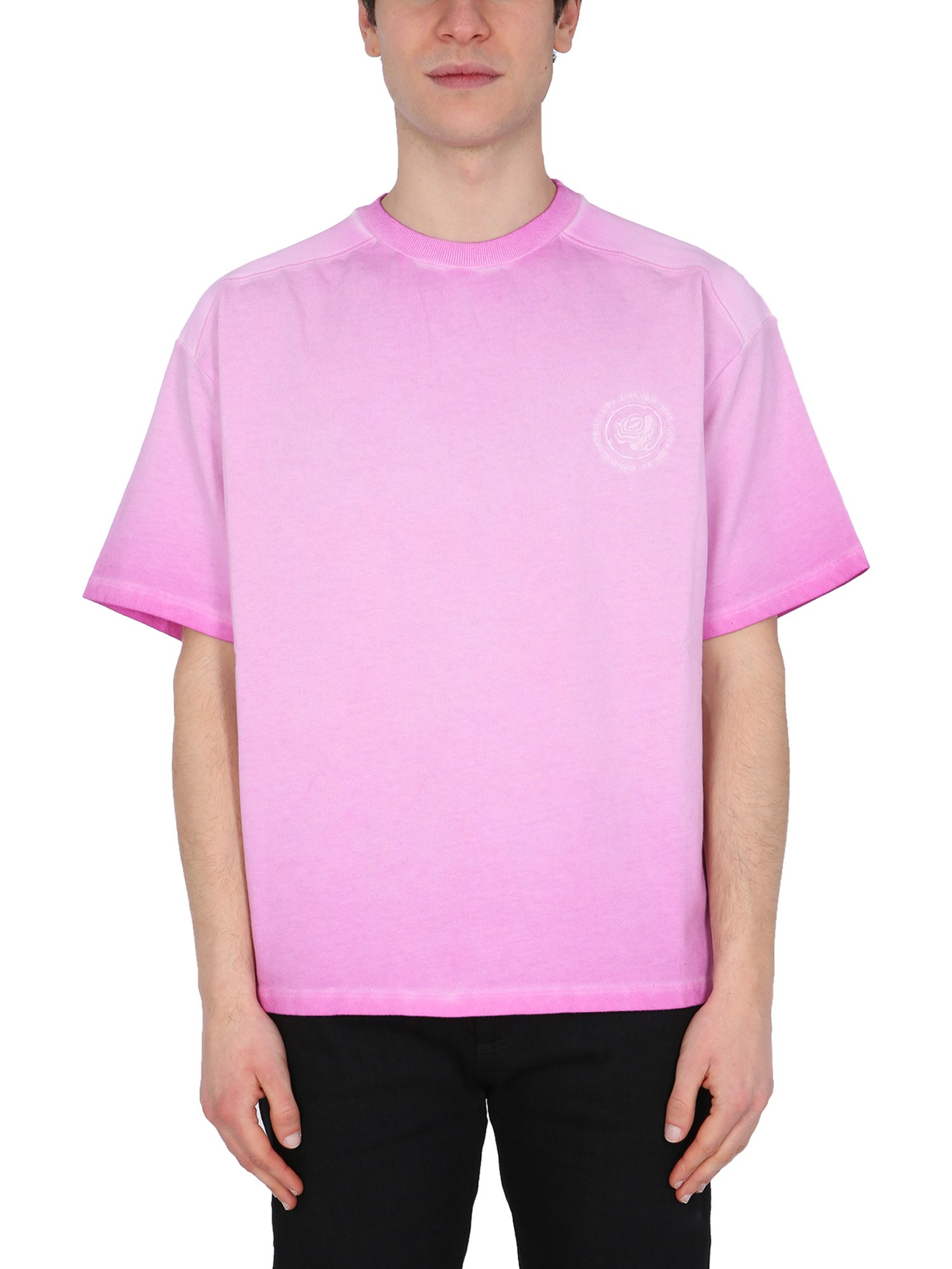 Opening Ceremony Rose-crest Faded T-shirt In Pink