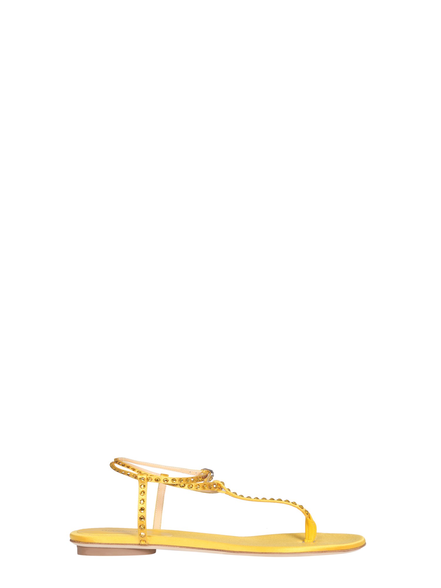 Shop Giannico Kai Thong Sandals In Yellow