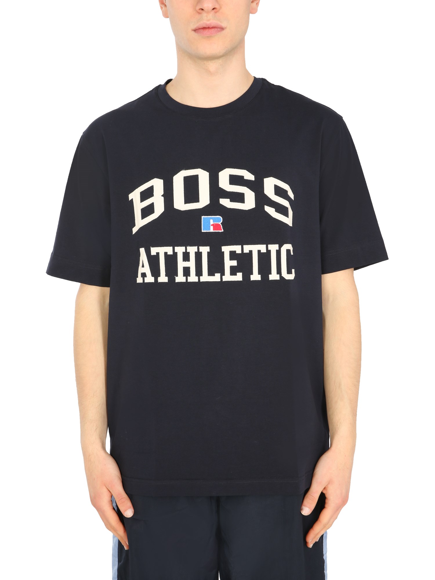 boss boss x russell athletic logo t-shirt