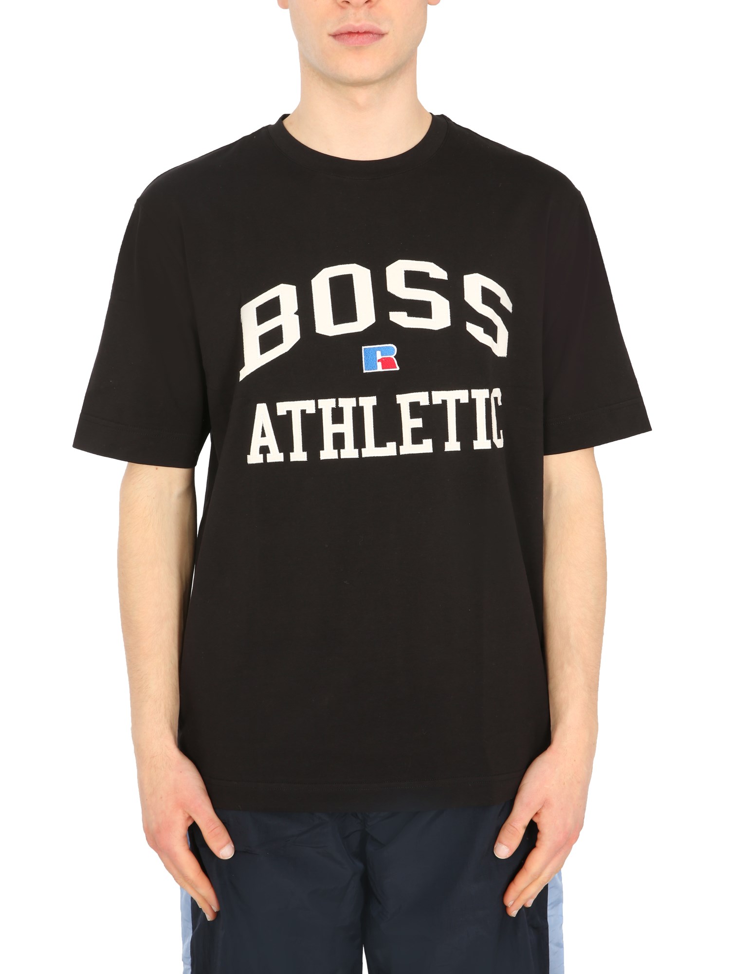 boss boss x russell athletic logo t-shirt