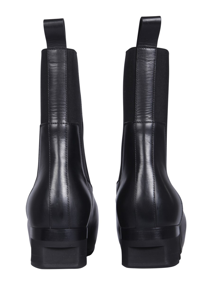 RICK OWENS - BEATLE BALLAST LEATHER BOOTS - Eleonora Bonucci