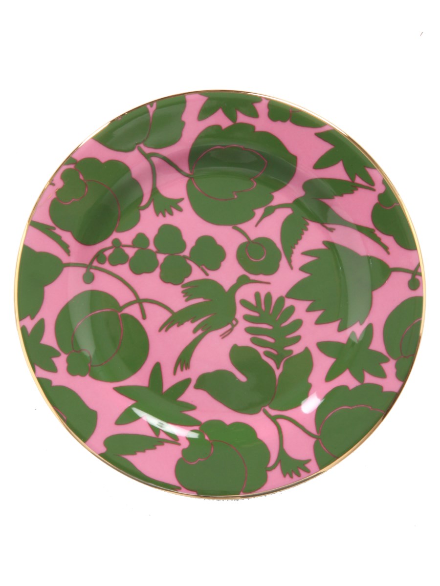 LA DOUBLEJ - SET OF TWO WILDBIRD PRINT PORCELAIN DESSERT PLATE