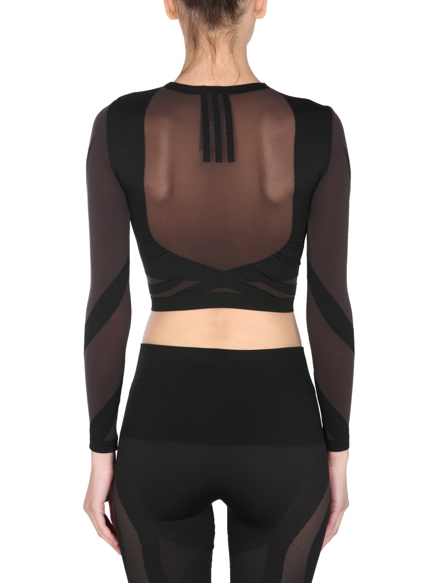 WOLFORD X ADIDAS SHEER MOTION MESH SWEATER Eleonora Bonucci