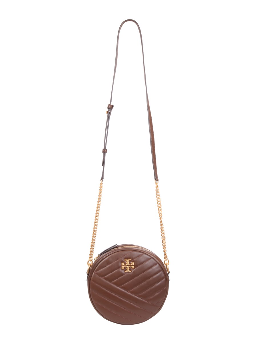 Tory Burch Kira Leather Chevron Circle Crossbody