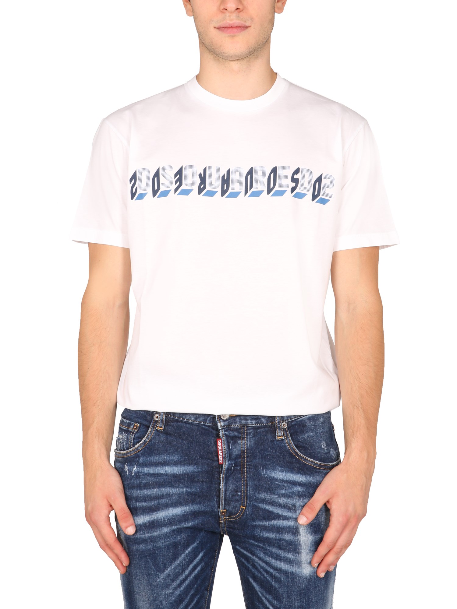 dsquared t-shirt with mirror logo