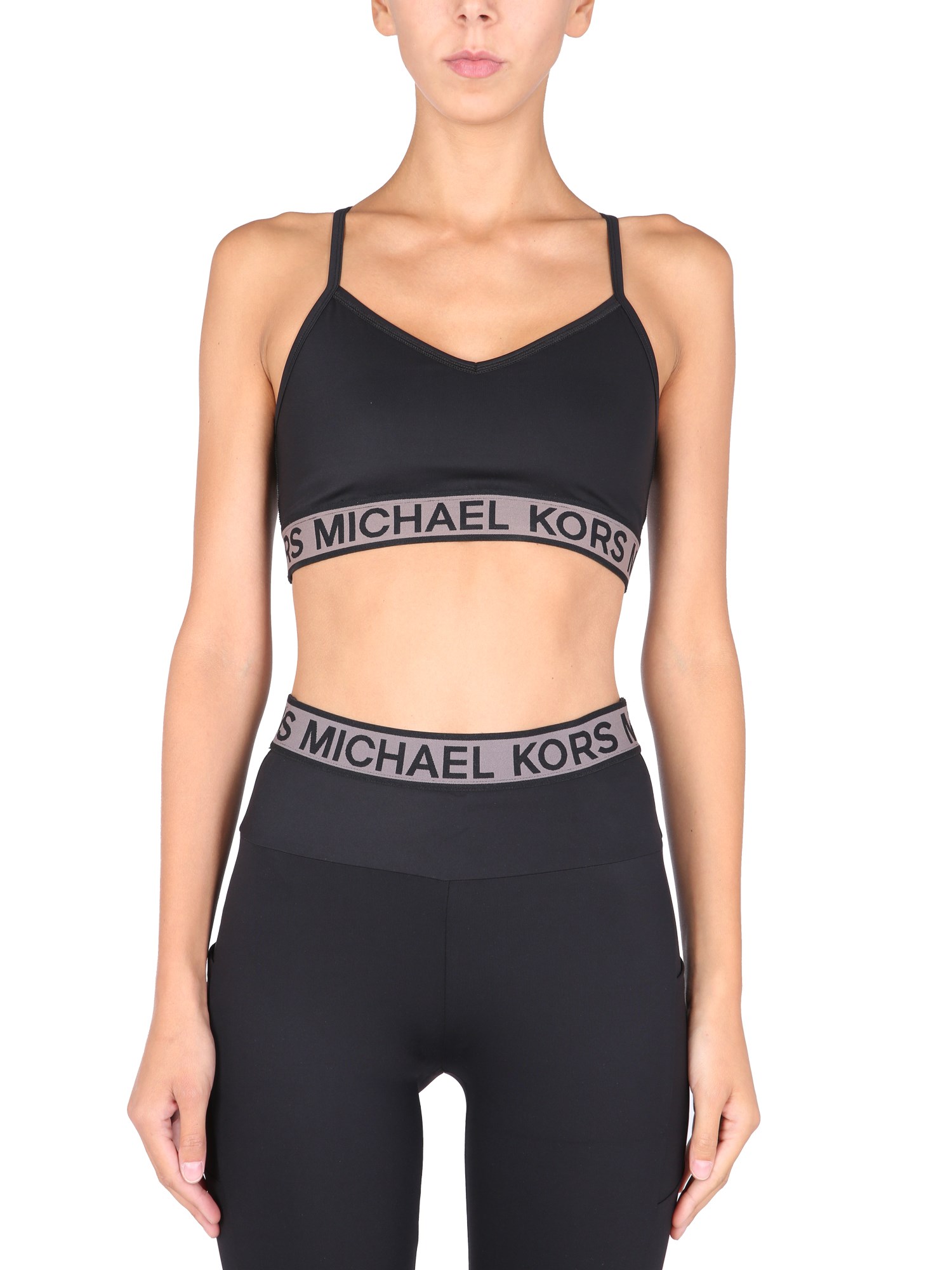michael by michael kors top with logo band
