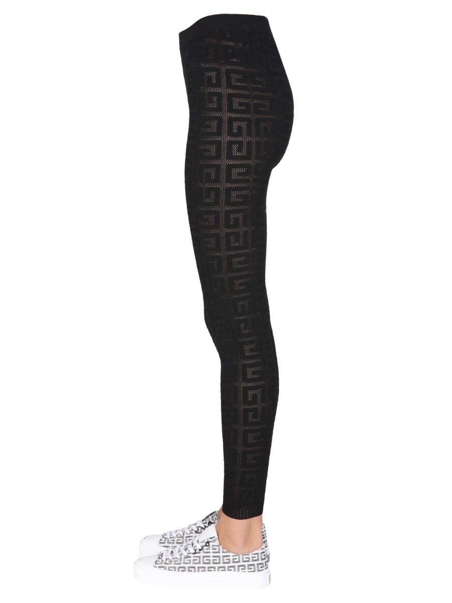 Givenchy: Black 4G Jacquard Leggings