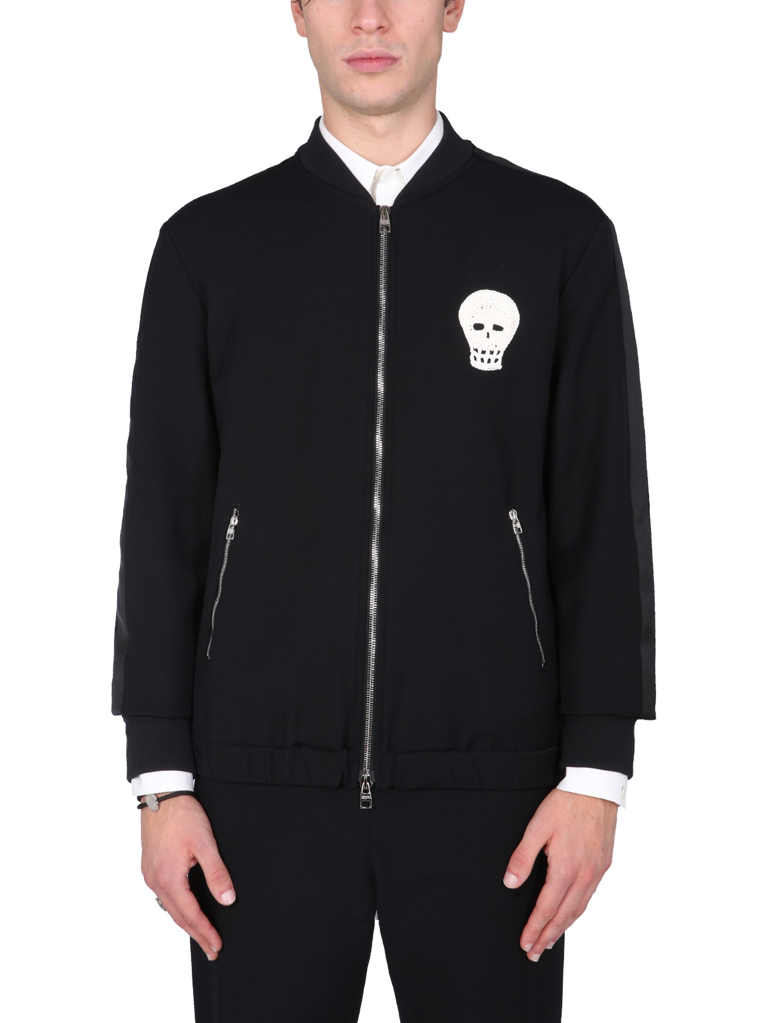 alexander mcqueen "skull" embroidered sweatshirt