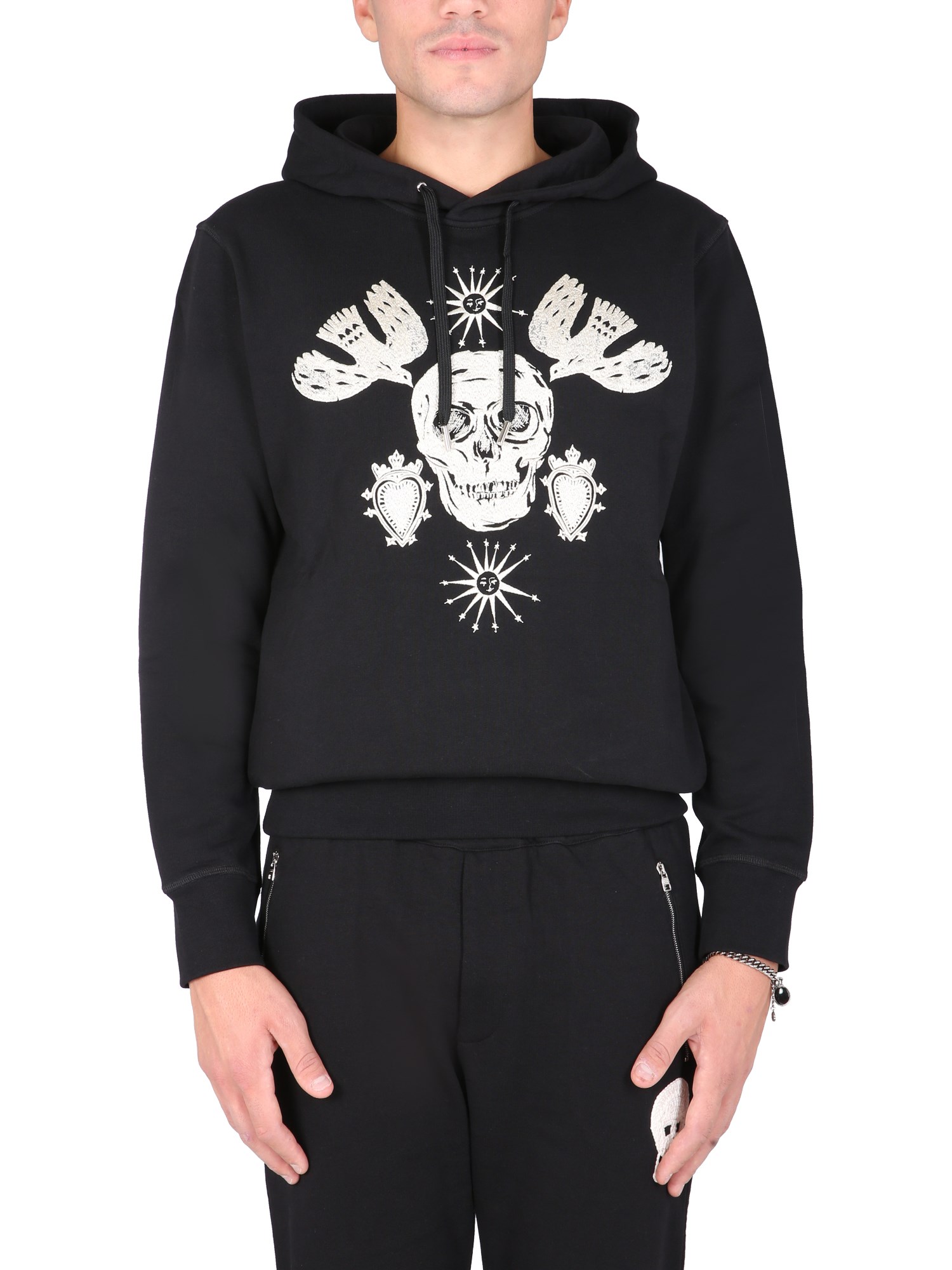 alexander mcqueen "papercut skull" sweatshirt