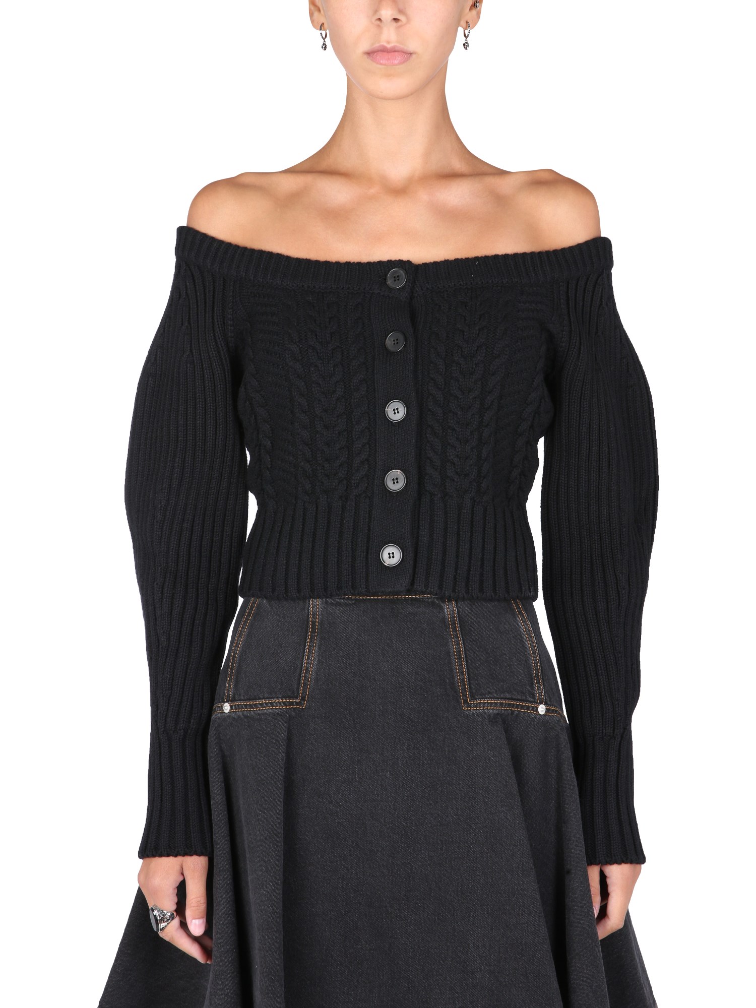 alexander mcqueen knitted cardigan