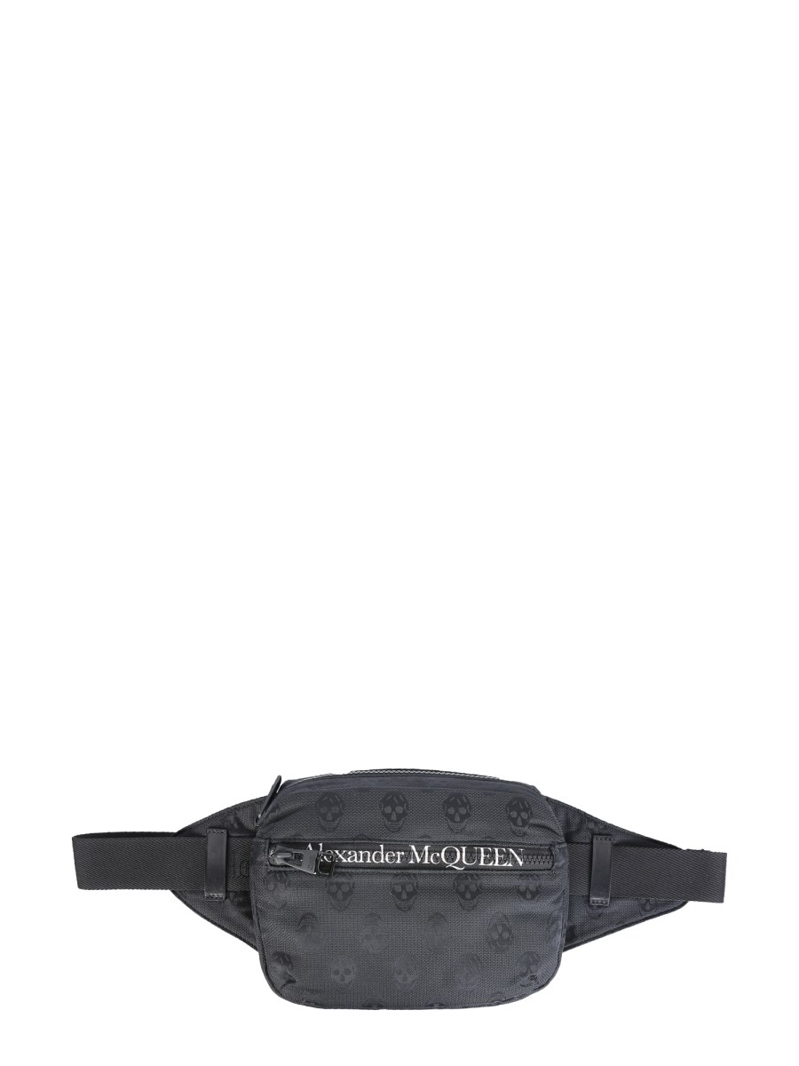 Alexander McQueen black Biker Skull Belt Bag