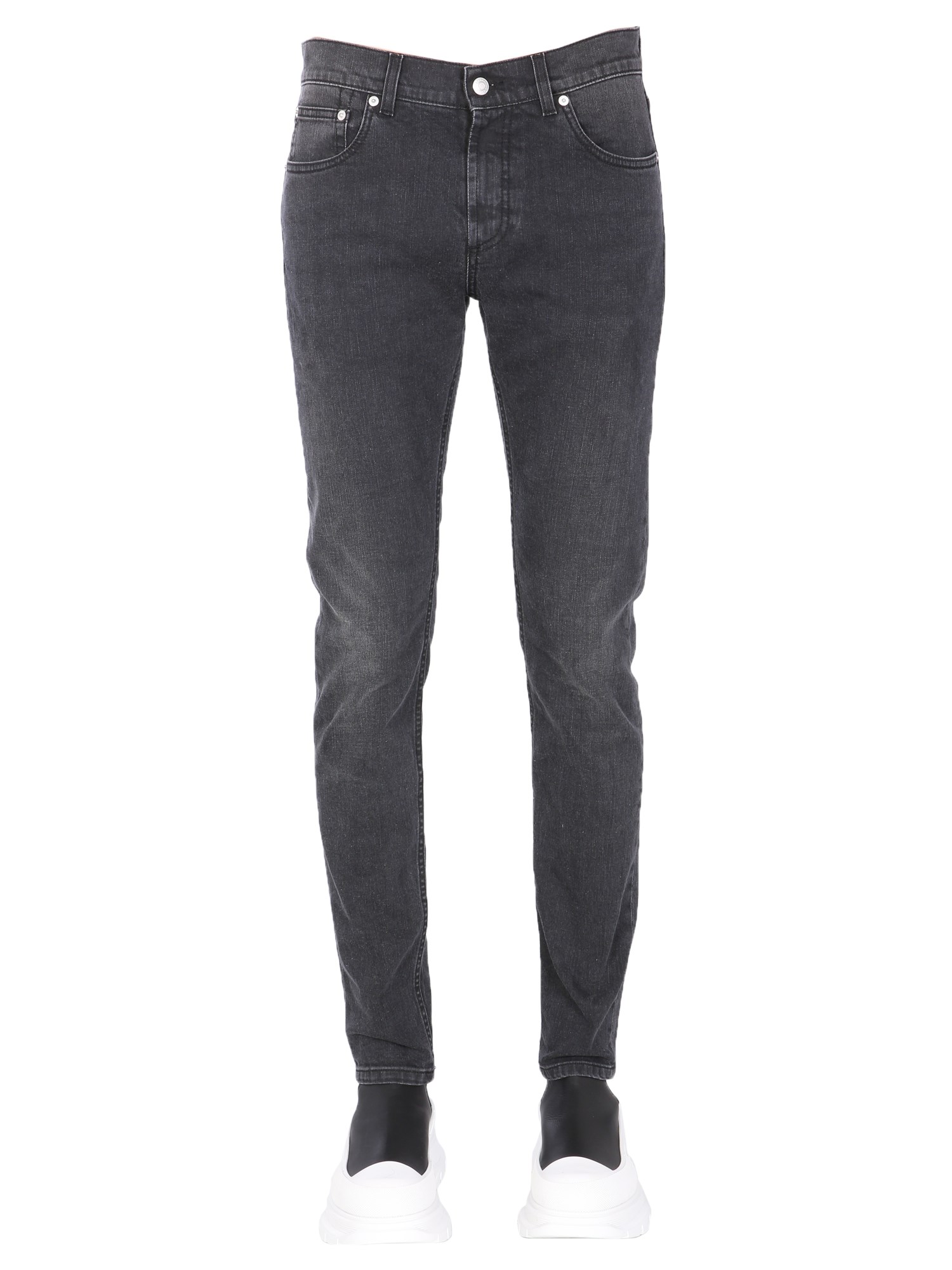 alexander mcqueen jeans with embroidered logo