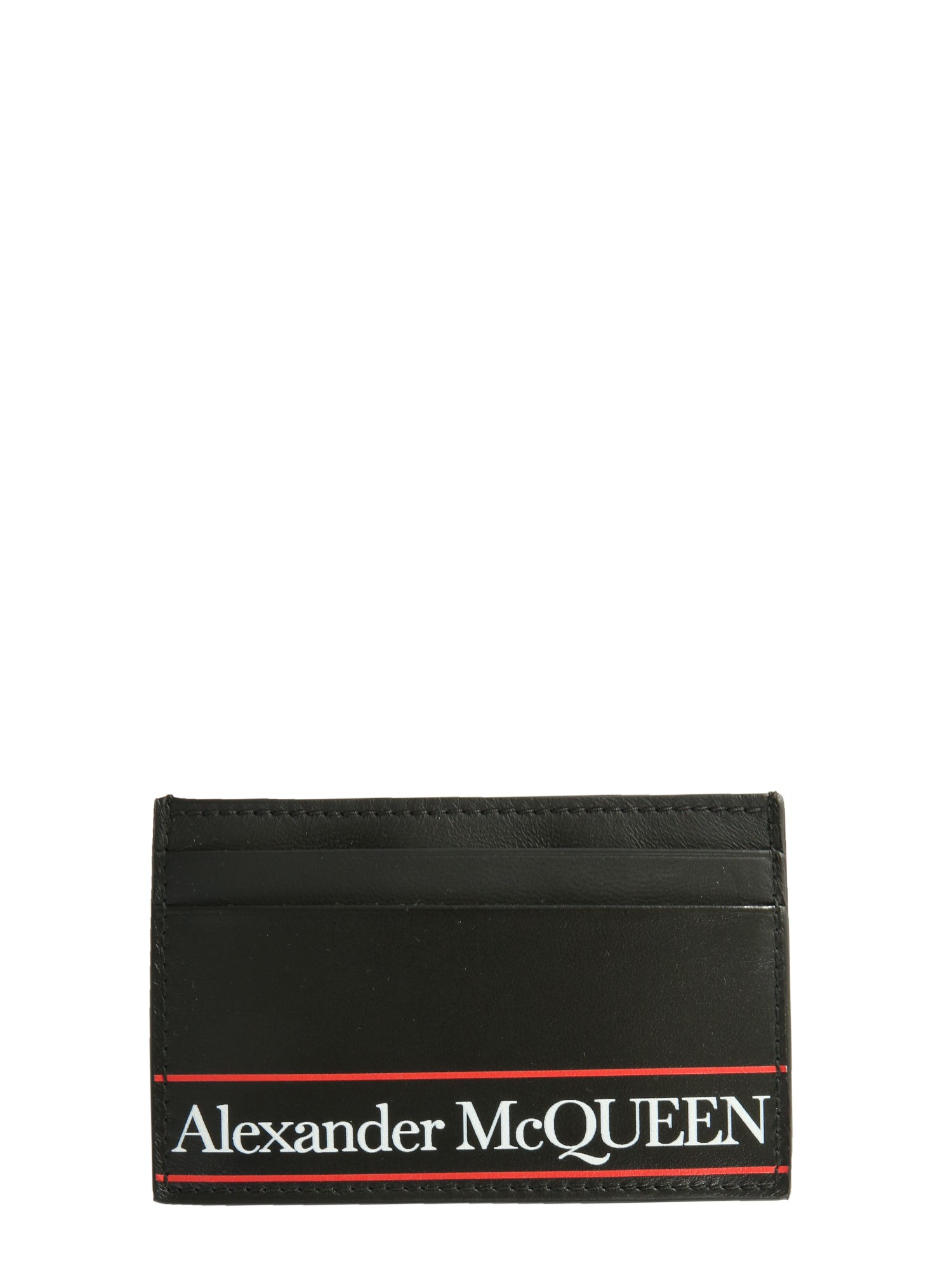 alexander mcqueen card holder with logo