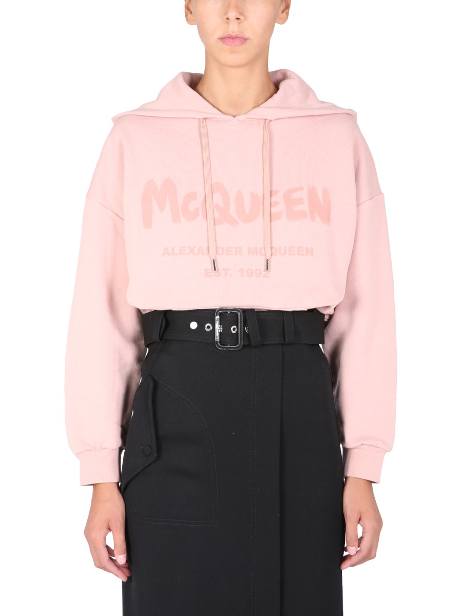 Alexander mcqueen pink hoodie best sale