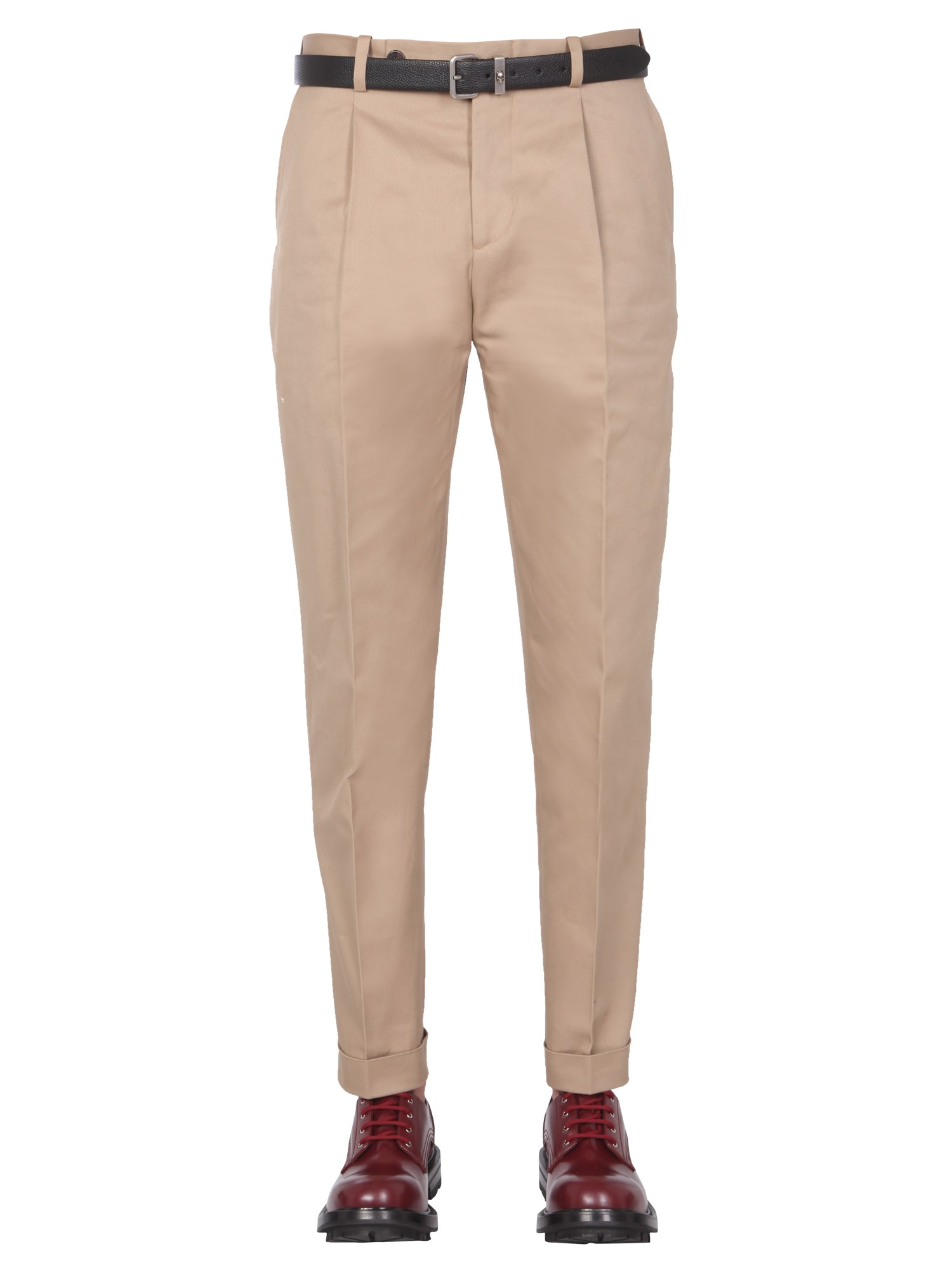 alexander mcqueen peg-leg chino trousers