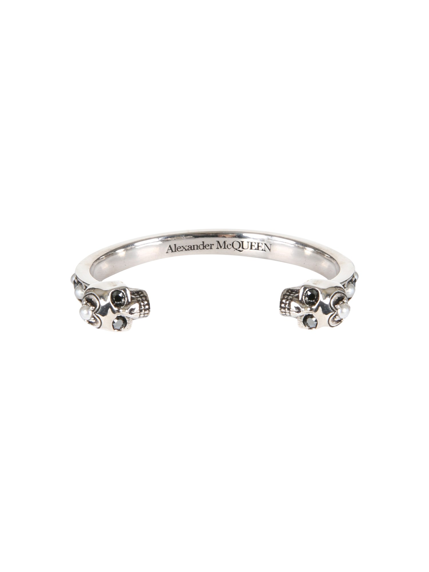 alexander mcqueen twin skull bracelet