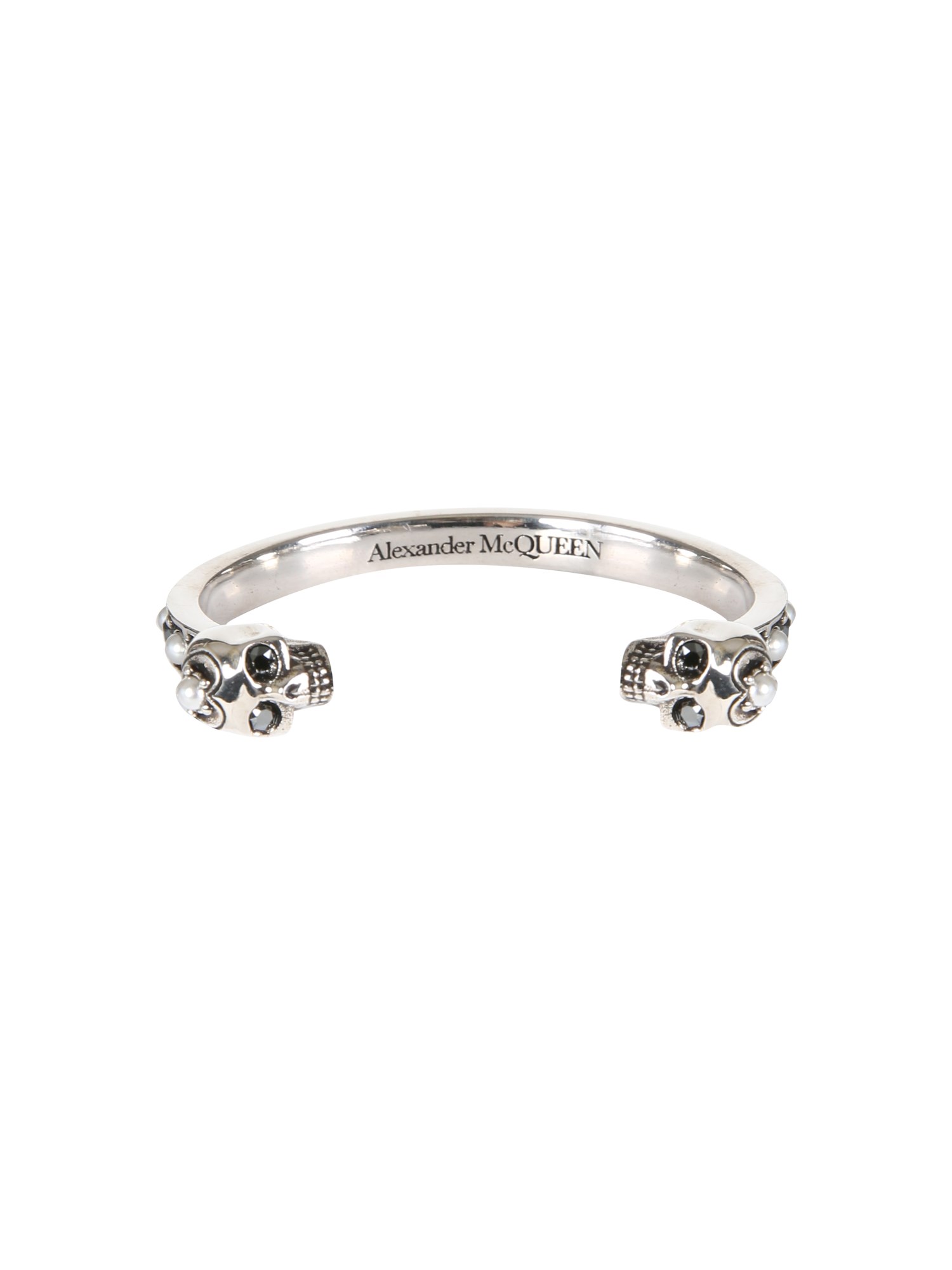 alexander mcqueen twin skull bracelet