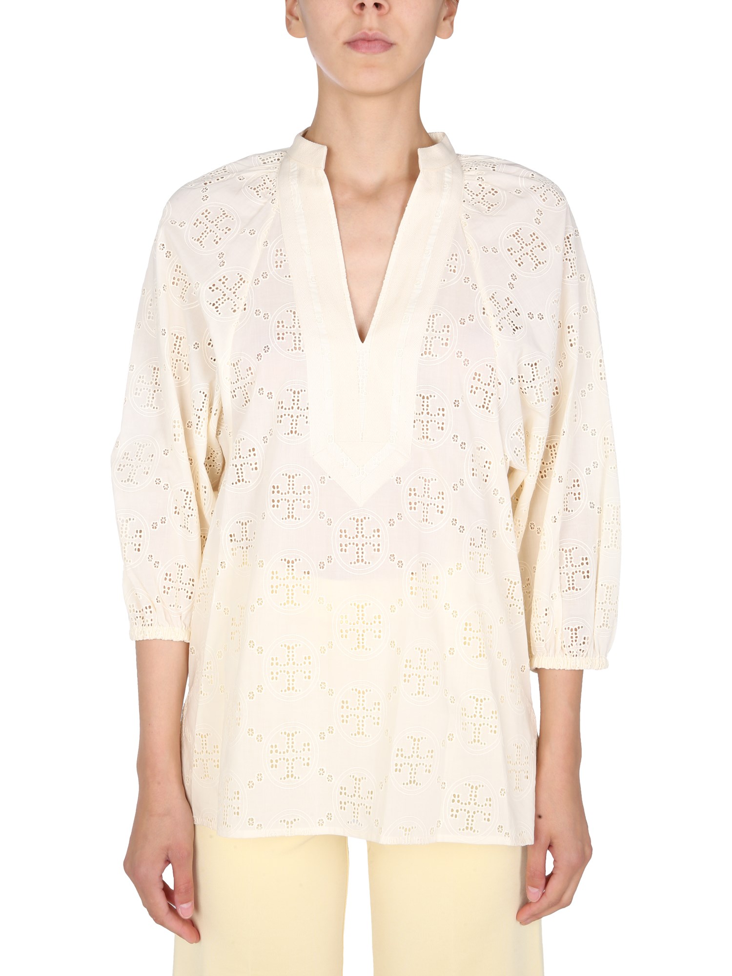 tory burch lace tunic with baloon sleeves