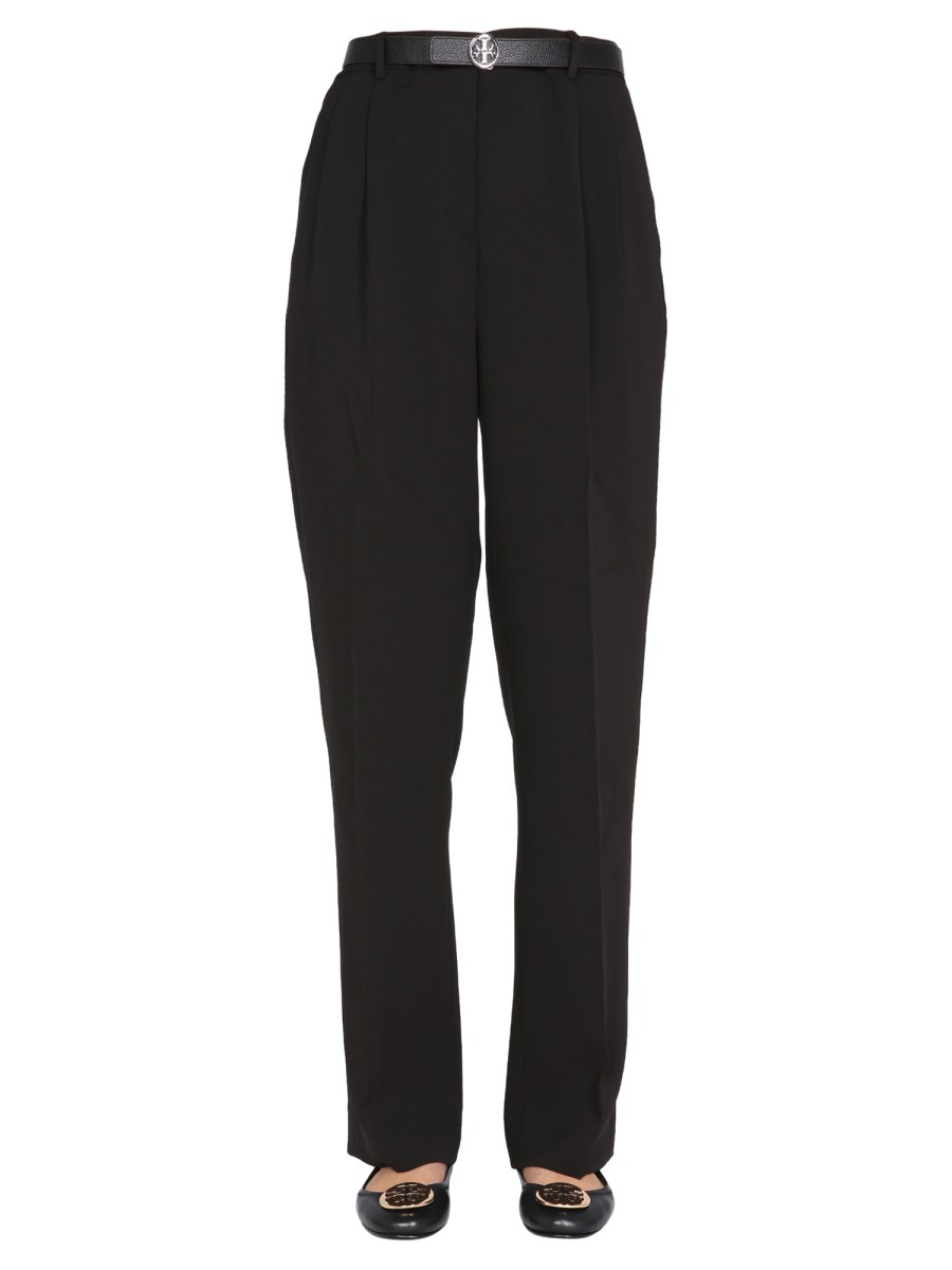 TORY BURCH - REGULAR FIT CREPE TWILL PANTS - Eleonora Bonucci