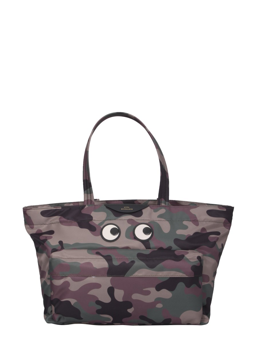 【新品未使用】ANYA HINDMARCH トラベルバッグ camo nylon ANYA HINDMARCH - NYLON TOTE BAG WITH CAMOUFLAGE PRINT