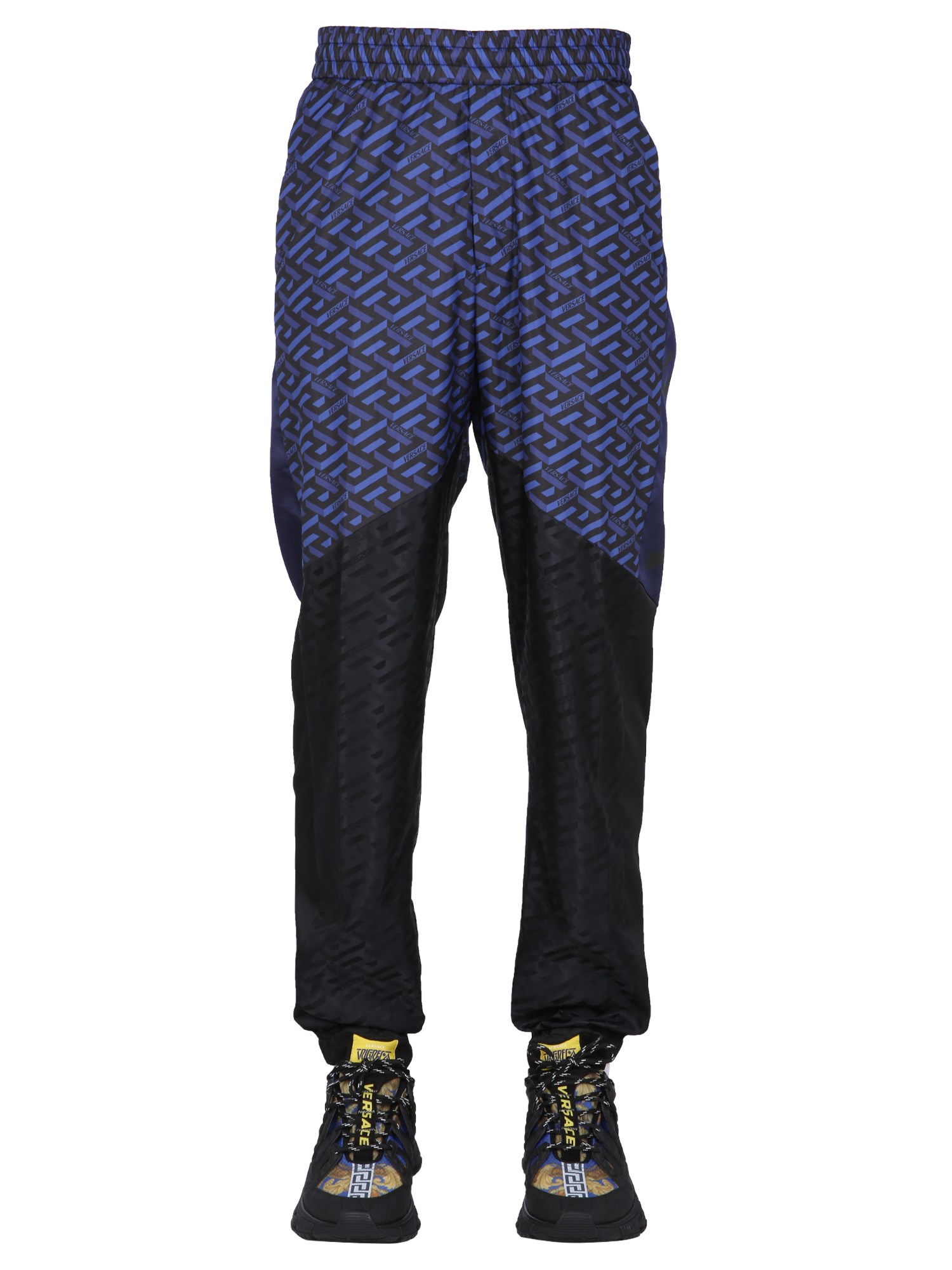 versace jogging pants with greek print