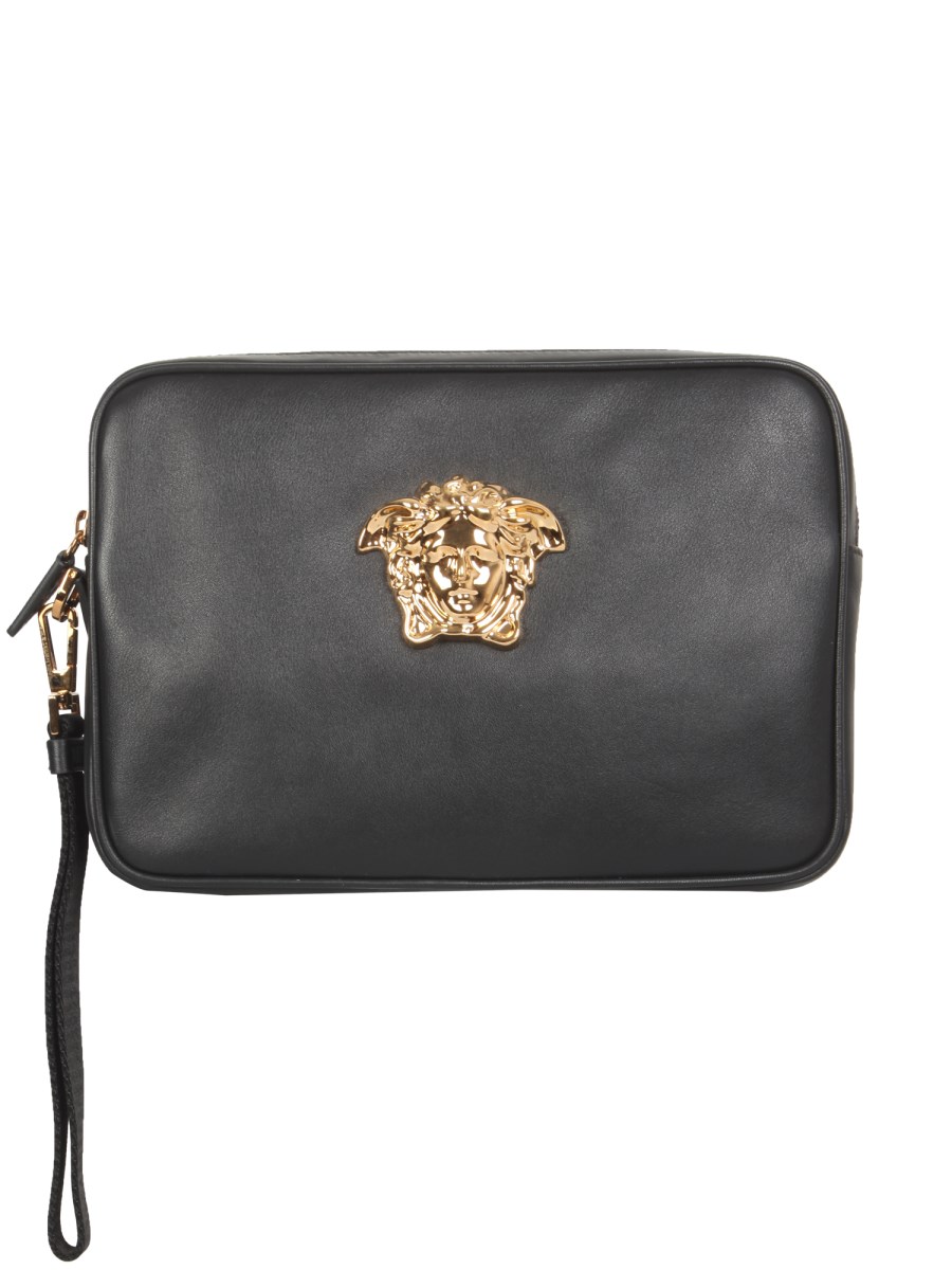 Versace leather pouch hot sale