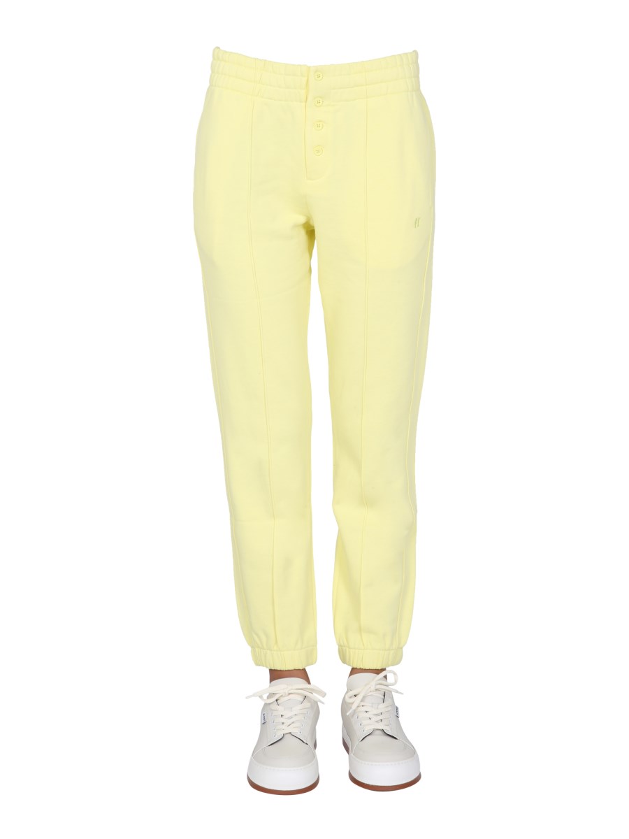 HELMUT LANG PANTALONE JOGGING IN COTONE CON BOTTONI