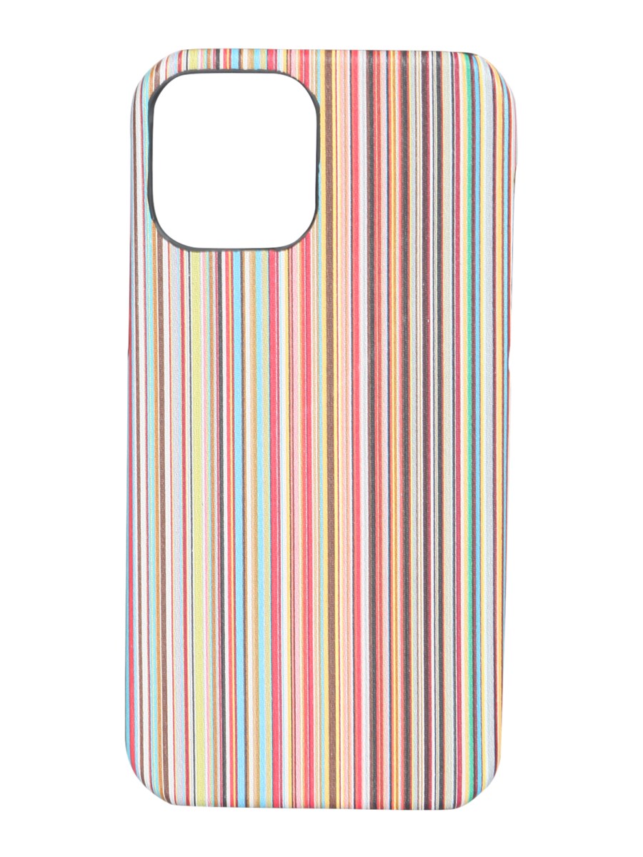 PAUL SMITH - IPHONE 12 PRO COVER WITH ICONIC STRIPED PRINT