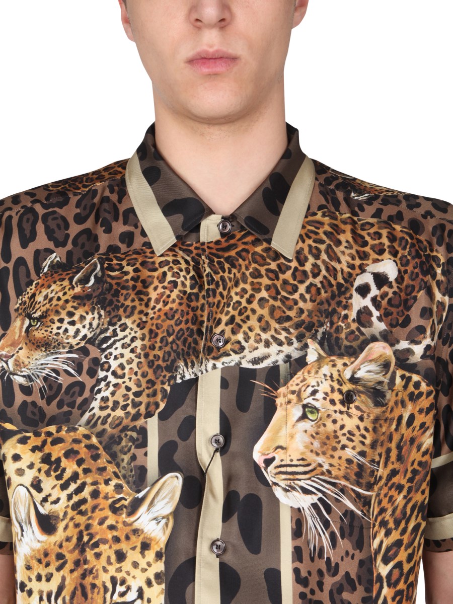 Dolce and gabbana leopard shirt best sale