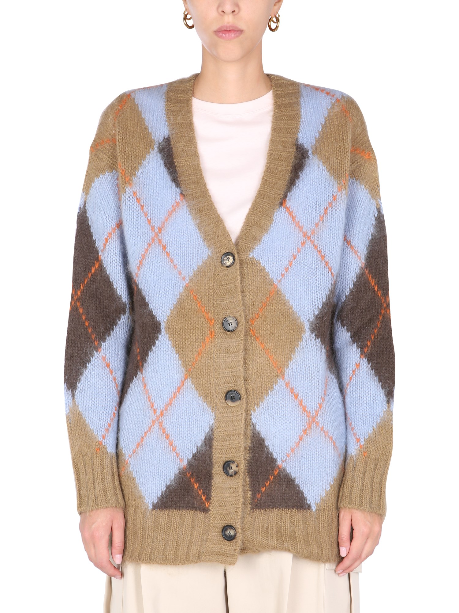 kenzo argyle cardigan