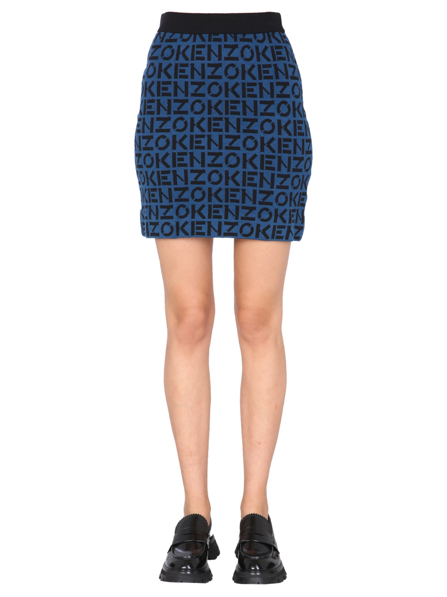 kenzo mini skirt with monogram logo