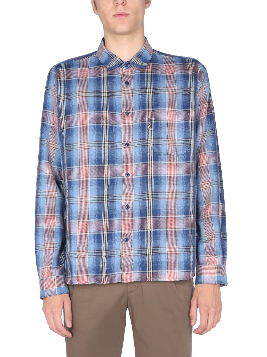 YMC CAMICIA "CURTIS" IN POPELINE DI COTONE