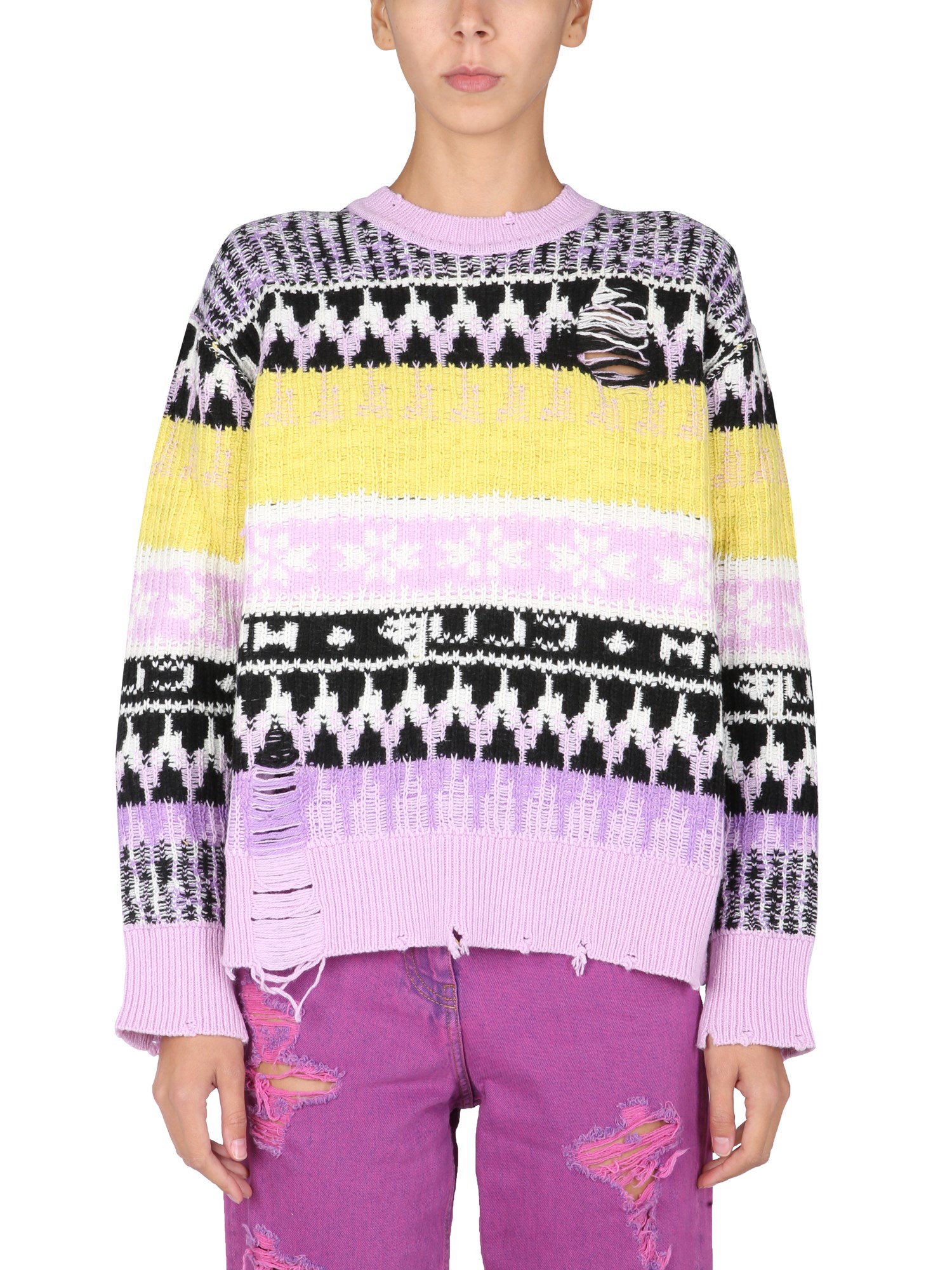 msgm "destroyed" sweater