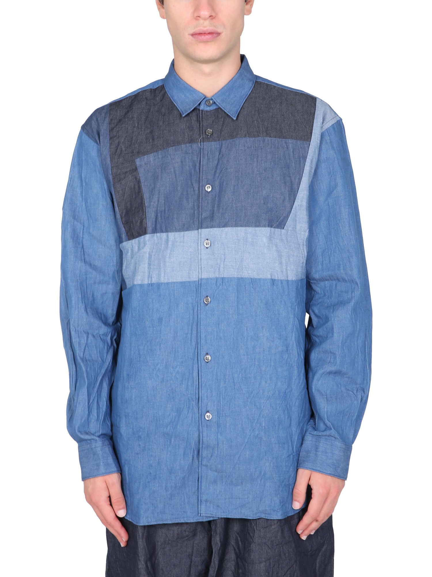 comme des garcons shirt patchwork shirt