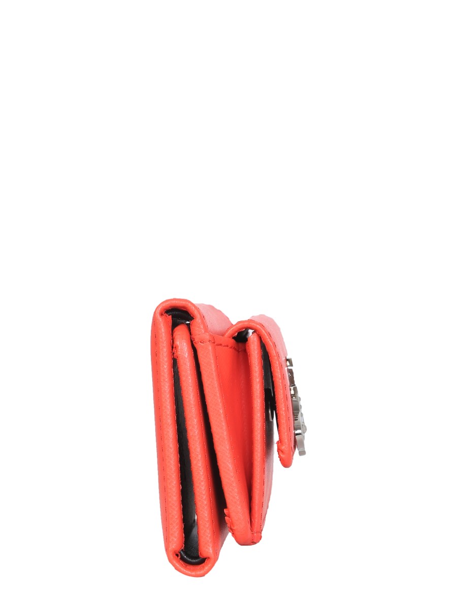 VIVIENNE WESTWOOD - SMALL DEBBIE SAFFIANO LEATHER FLAP WALLET