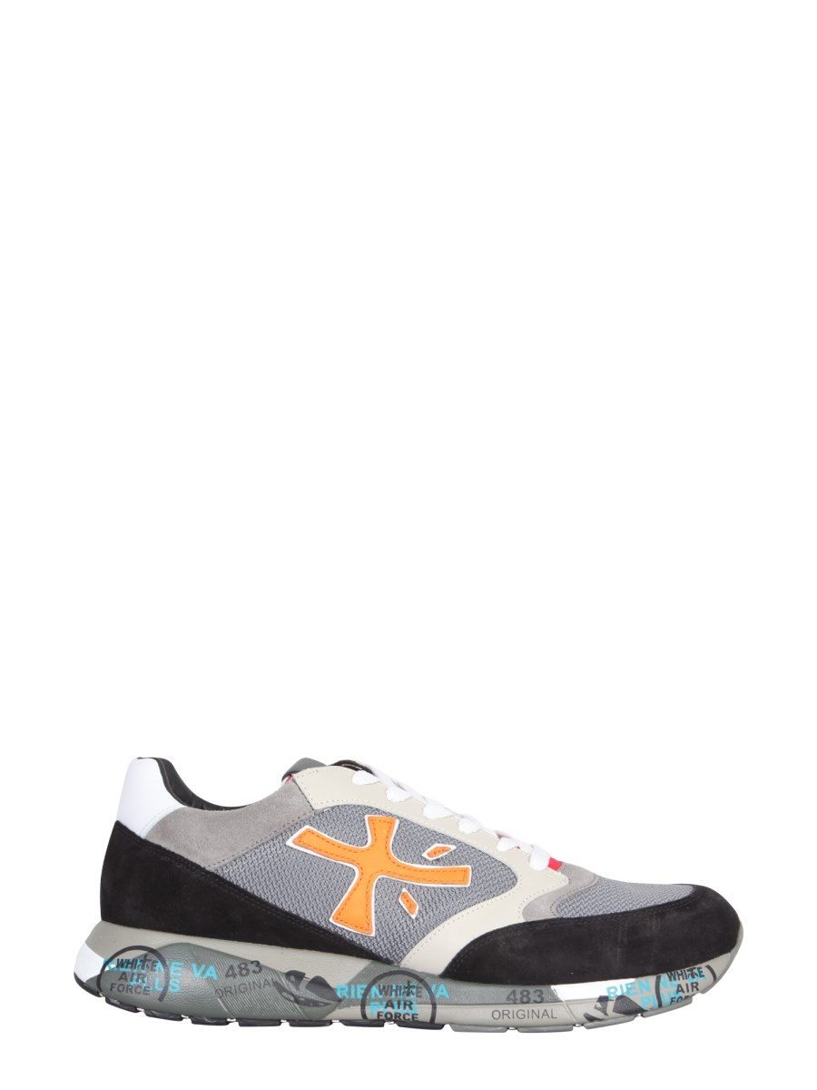 PREMIATA ZAC ZAC SUEDE TECHNICAL FABRIC AND LEATHER SNEAKERS