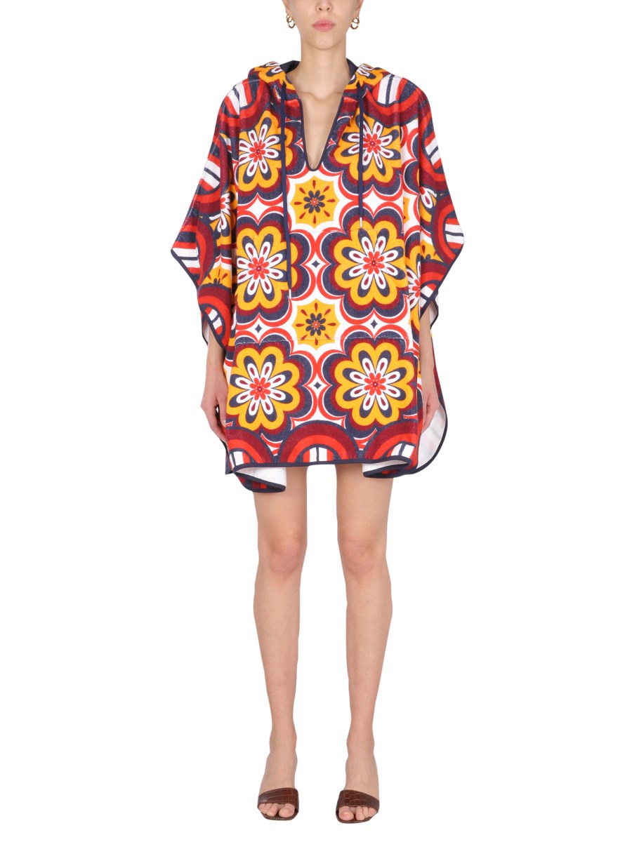 LA DOUBLEJ - TERRY PONCHO WITH SPONGE CICCIO PRINT - Eleonora Bonucci