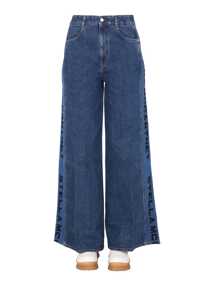 Stella mccartney wide leg sales jeans