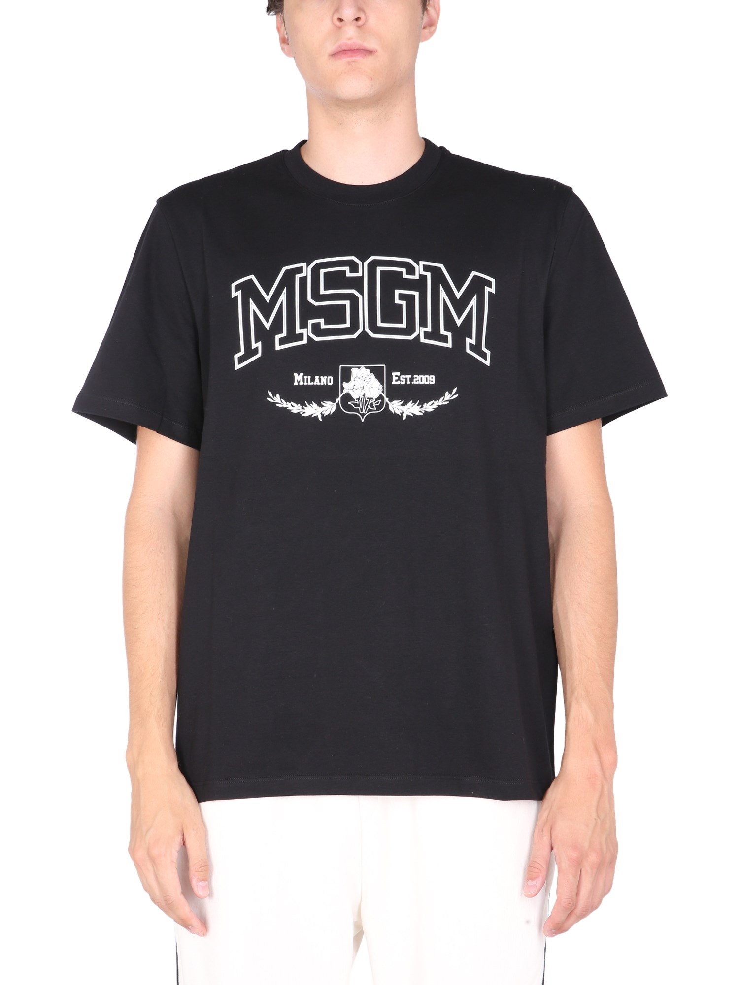 msgm t-shirt with collage logo