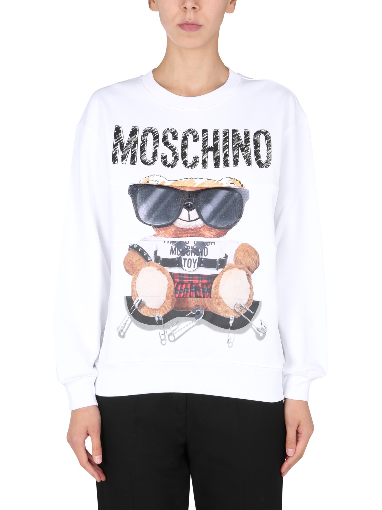 moschino sweatshirt with teddy bear print