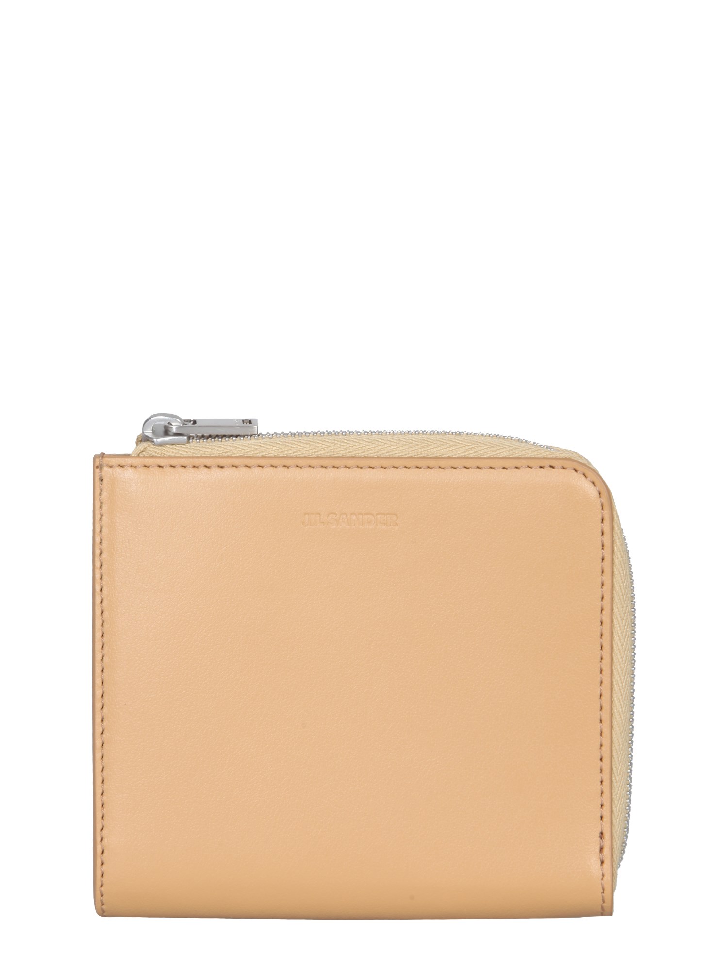 jil sander leather card holder with zip