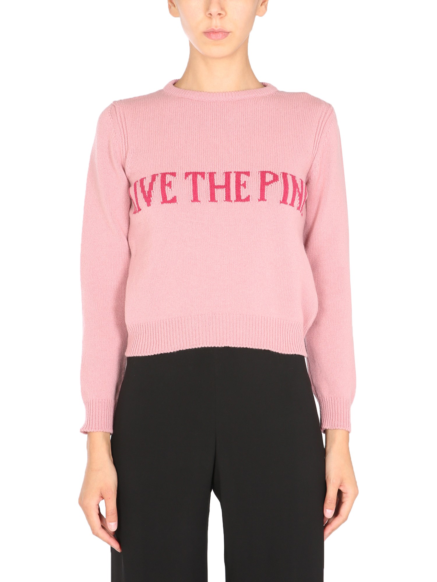 alberta ferretti crew neck sweater