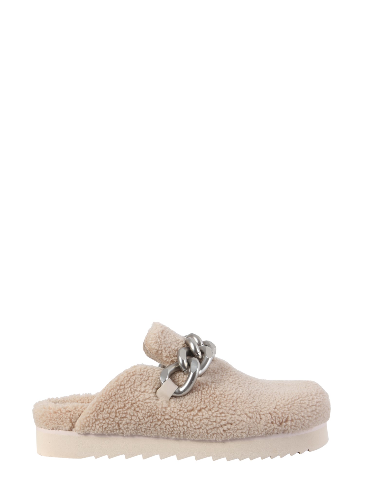 ash ghost fur mules