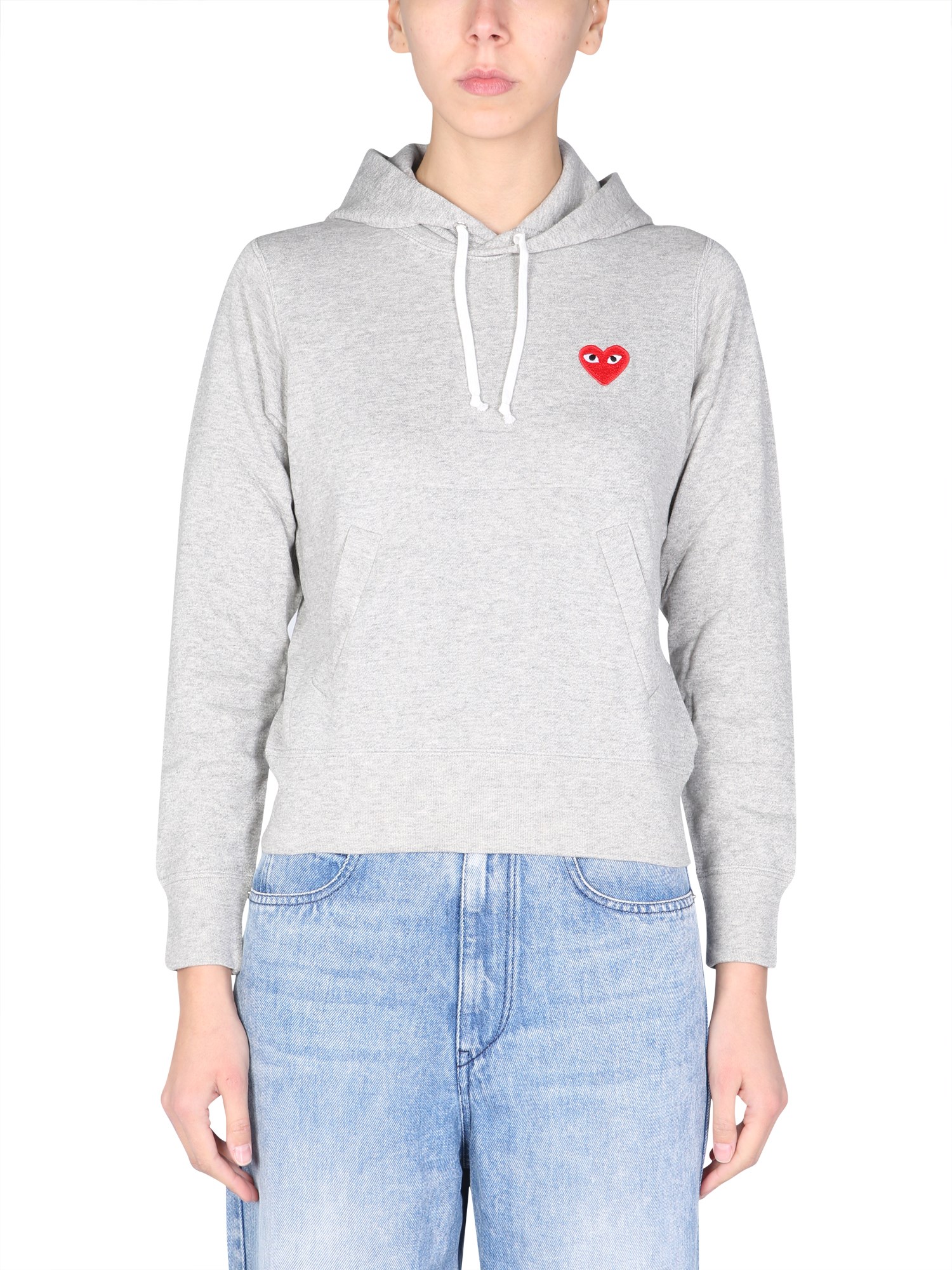 comme des garcons play felpa con patch logo