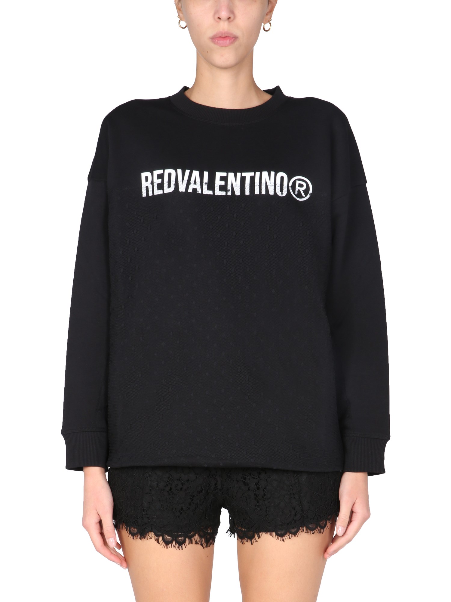 red valentino crew neck sweatshirt