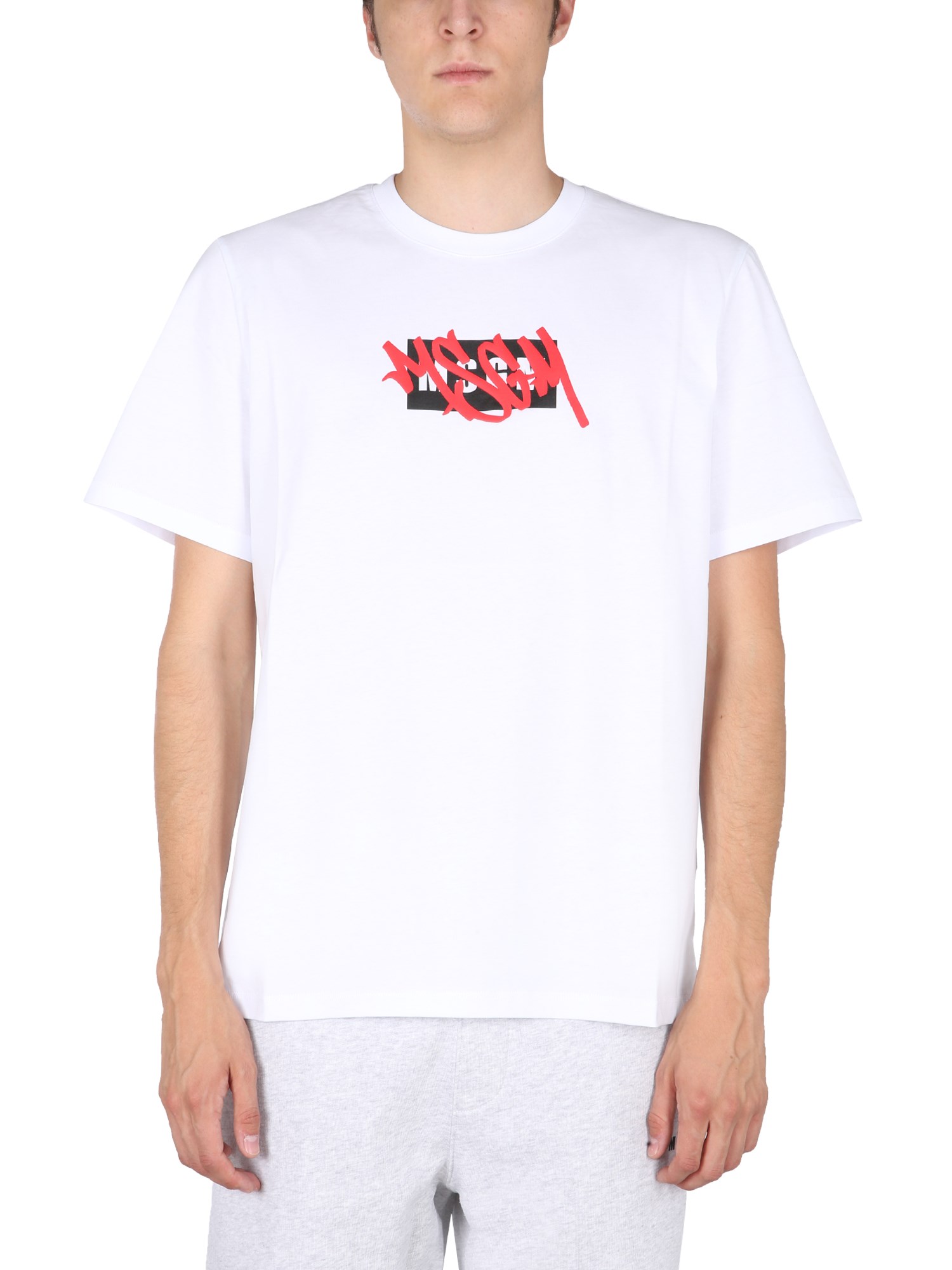 msgm t-shirt with logo box