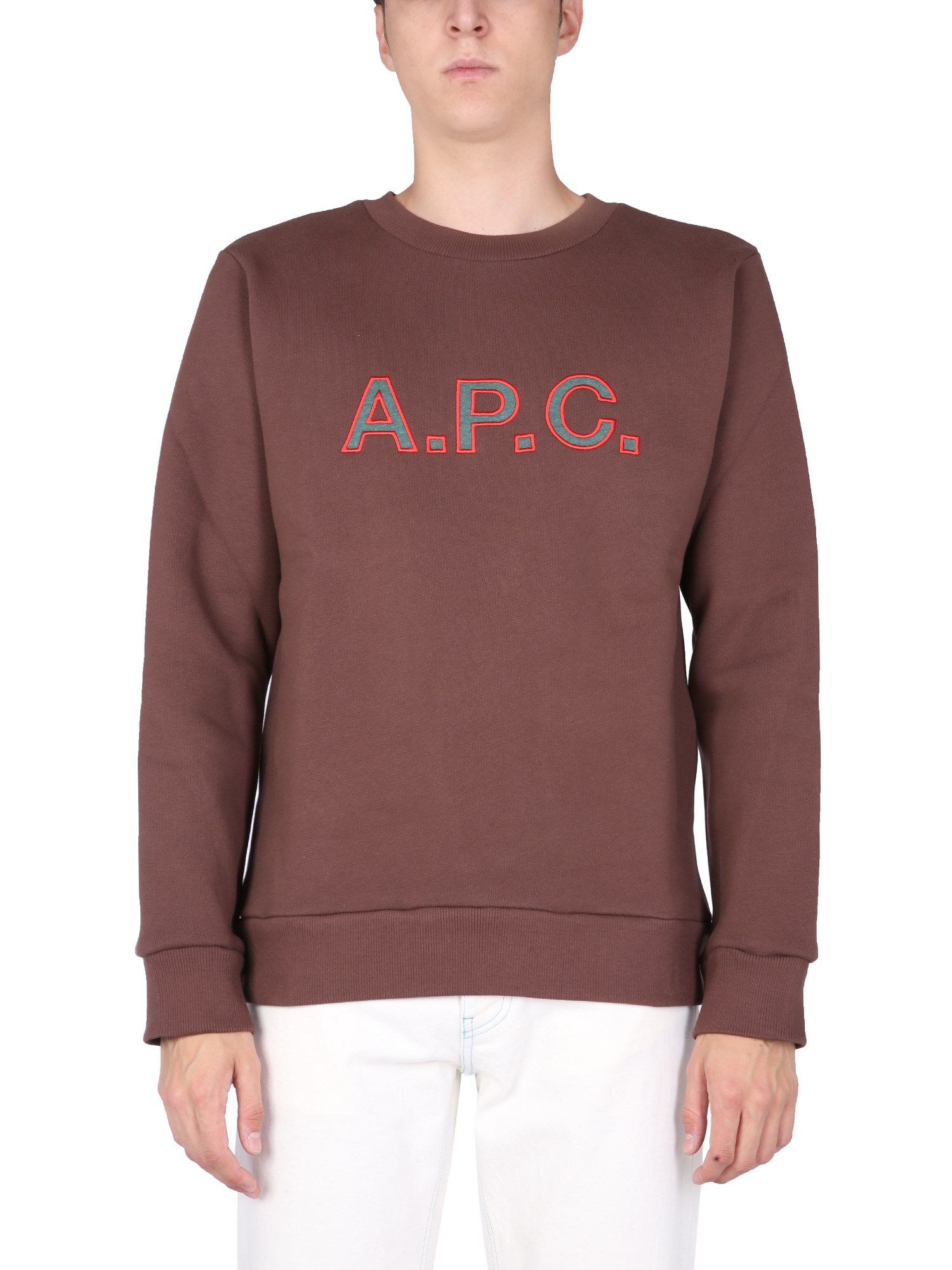a.p.c. sweatshirt with embroidered logo
