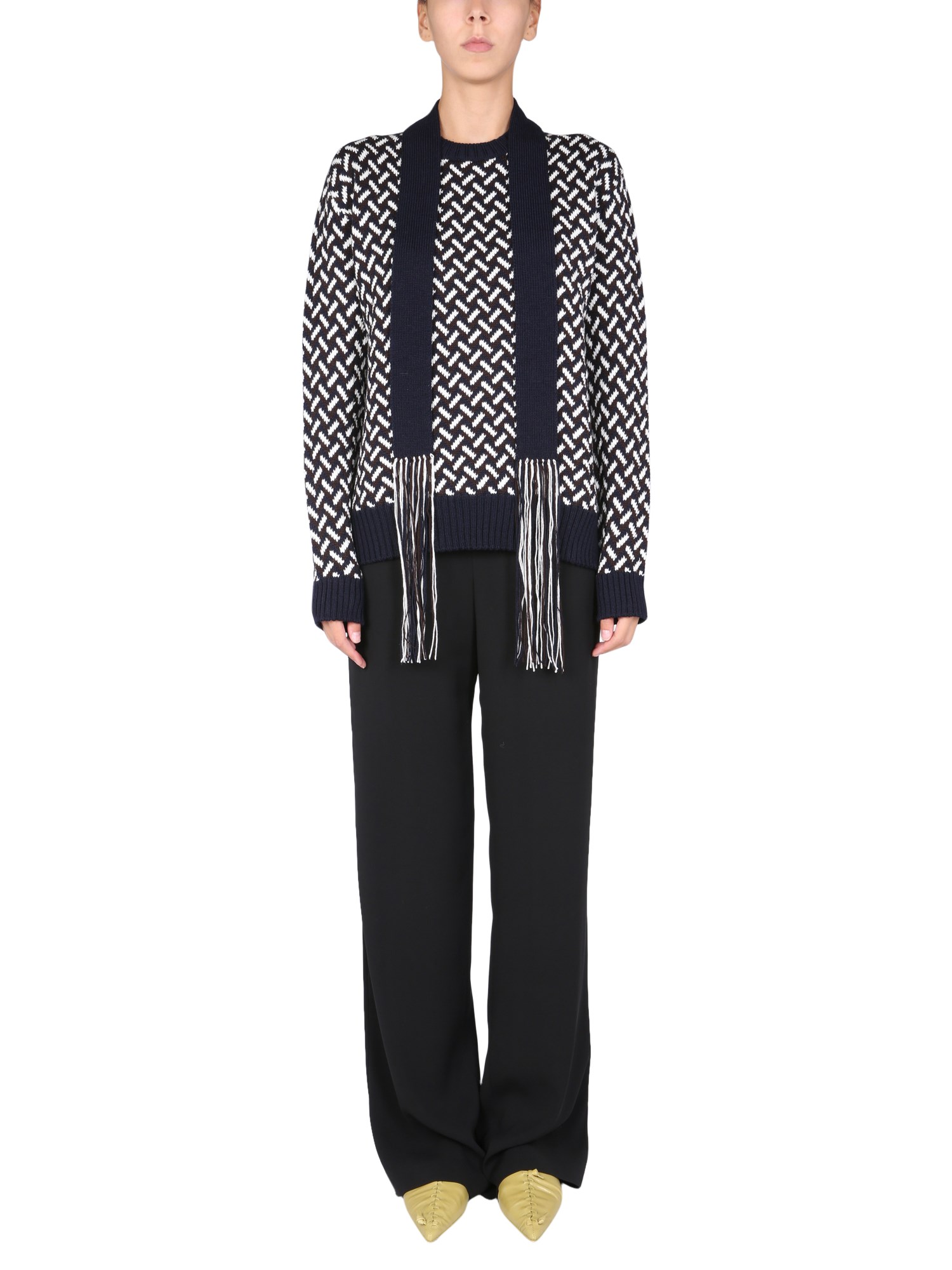 jil sander jacquard sweater